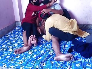 Friend With Friends Gf In Real Threesome Hindi